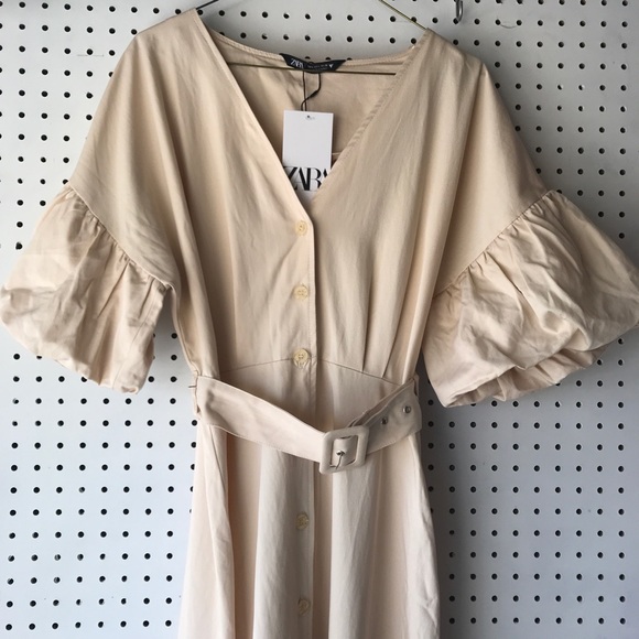 *SOLD* Zara Belted Midi Dress - Picture 4 of 7